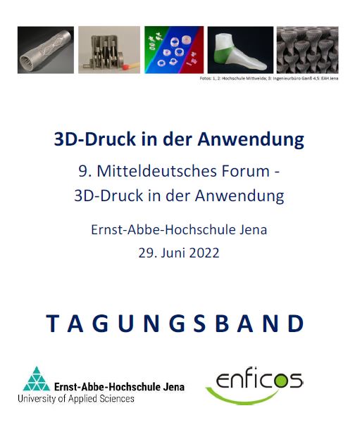 Tagungsband Titelcover Forum 3D-Druck i.d. Anwendung 2022