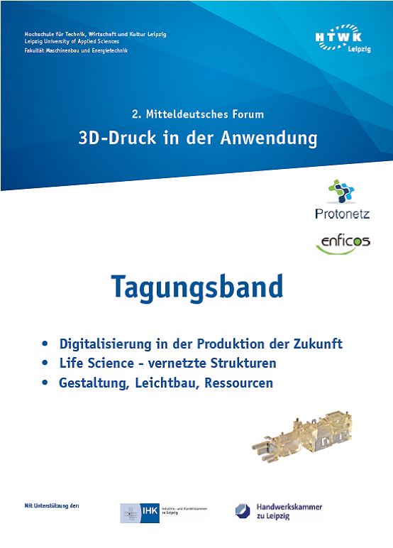 Tagungsband Titelcover Forum 3D-Druck i.d. Anwendung 2015